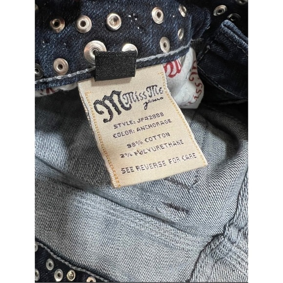 Miss Me Sz 28 Studded Boot Cut Denim Blue Jeans Womens RARE - Picture 8 of 15